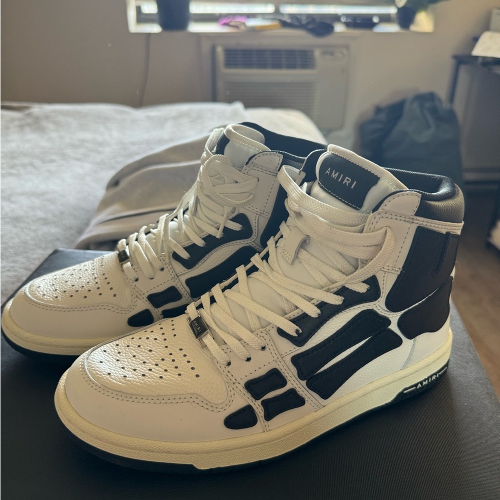 Amiri black and white high top sneakers